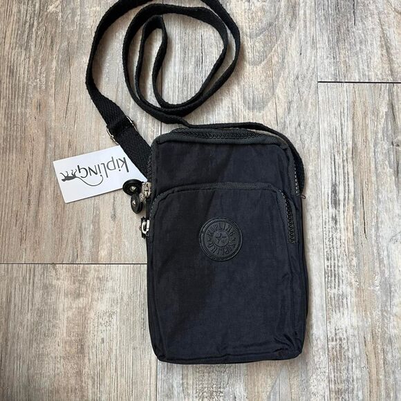 Kipling Bag Women's Small Black 3 Zip - Picture 1 of 7